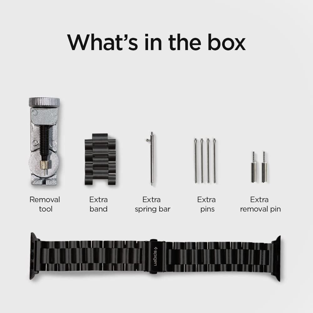 Spigen Apple Watch 44mm / 42mm (Seri 1/2/3/4/5/6/SE ile Uyumlu) Kayış Modern Fit Black - 062MP25403 Outlet