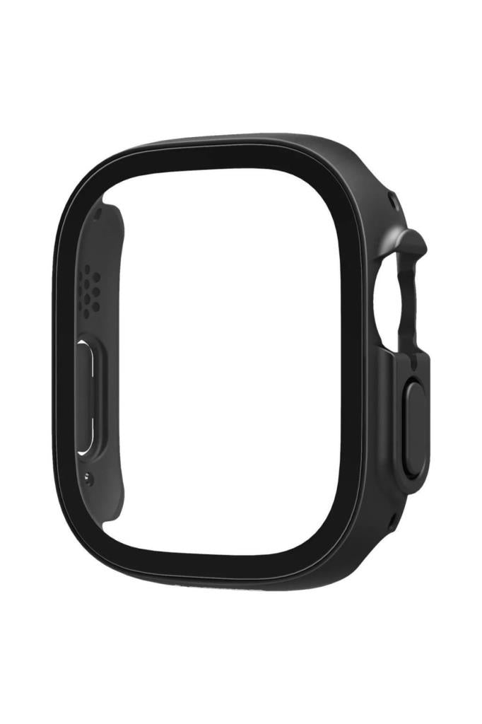 Spigen Apple Watch 49mm (Ultra 2/1) Kılıf Thin Fit 360 + Cam Ekran Koruyucu (Black - ACS05558) - TEŞHİR