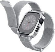 Spigen Apple Watch 41mm (Seri 9/8/7) Kılıf & Kordon Kayış Metal Fit Pro Silver - ACS04586 Outlet
