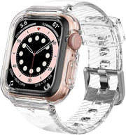 Spigen Apple Watch 41/40mm Seri 9/8/SE2/7/6/SE/5/4 ile Uyumlu Kılıf & Kordon Liquid Crystal Pro Sararmaya Dayanıklı ince Şeffaf Kayış - ACS02019 - Teşhir
