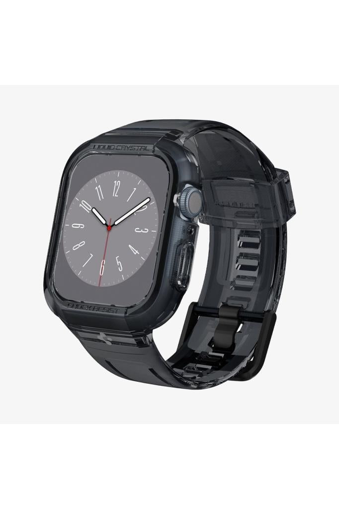 Spigen Apple Watch 45mm (Seri 9/8/7) Kılıf & Kordon Kayış Liquid Crystal Pro Space Crystal - ACS04173 Teşhir
