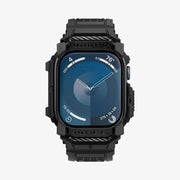 Spigen Apple Watch Series 11/10 46mm Uyumlu Rugged Armor Pro Mat Siyah Kılıf ve Kordon Seti ACS08604 - Teşhir
