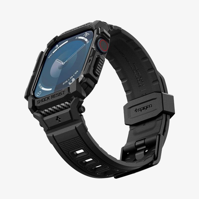 Spigen Apple Watch Series 11/10 46mm Uyumlu Rugged Armor Pro Mat Siyah Kılıf ve Kordon Seti ACS08604 - Teşhir