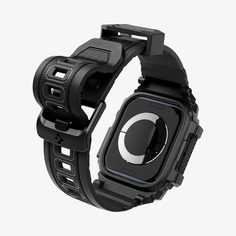 Spigen Apple Watch Series 11/10 46mm Uyumlu Rugged Armor Pro Mat Siyah Kılıf ve Kordon Seti ACS08604 - Teşhir