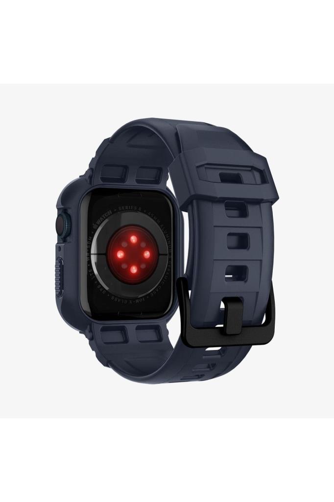 Apple Watch Seri (45mm / 44mm) Kılıf, Spigen Rugged Armor Pro Charcoal Gray Outlet