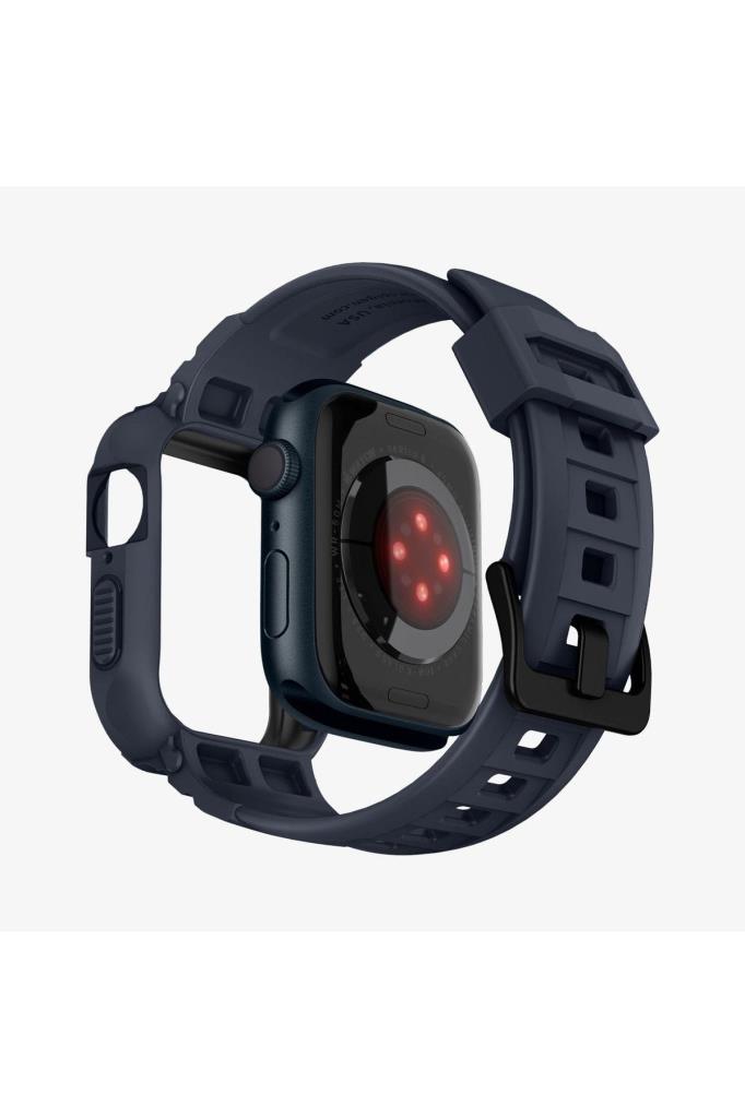 Apple Watch Seri (45mm / 44mm) Kılıf, Spigen Rugged Armor Pro Charcoal Gray Outlet