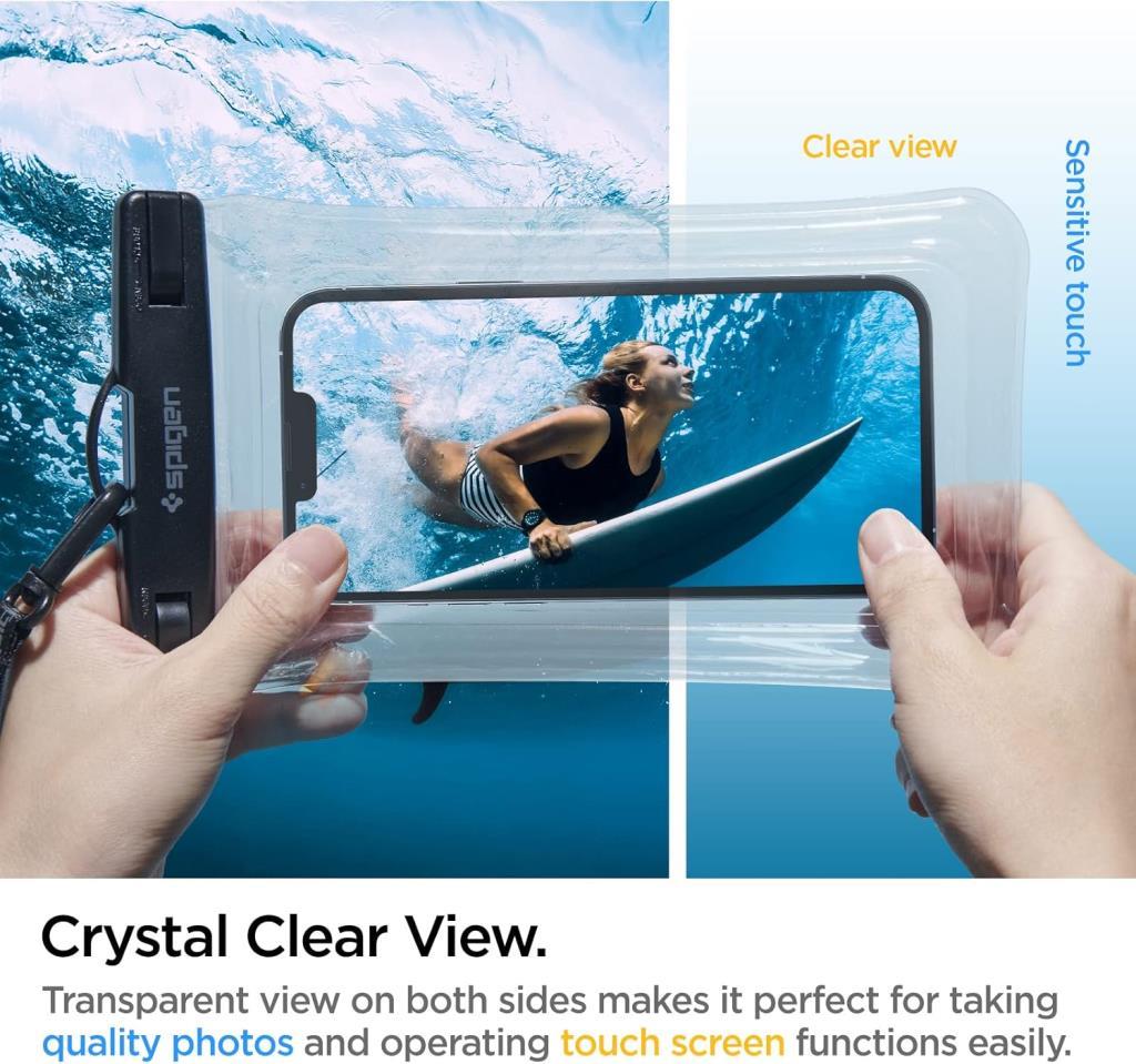 Spigen Aqua Shield Floating WaterProof iPX8 Sertifikalı Su Geçirmez Yüzer Kılıf A610 Black - TEŞHİR