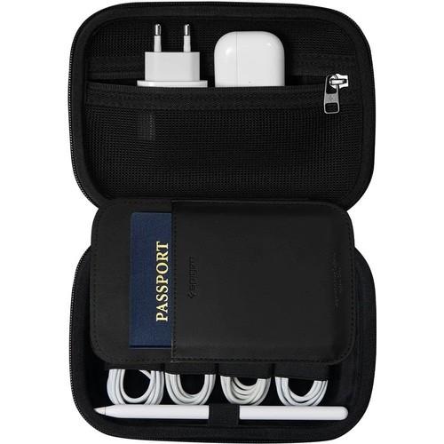 Spigen Cable Organizer Bag (Kablo Düzenleyici Çanta) Rugged Armor Pro Black - AFA04536 Outlet