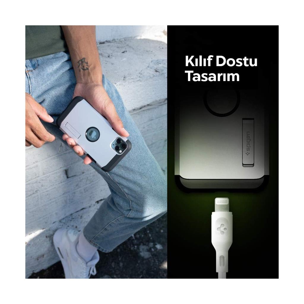 Spigen Essential C10CL 1 m Type-C to Lightning Şarj Kablosu