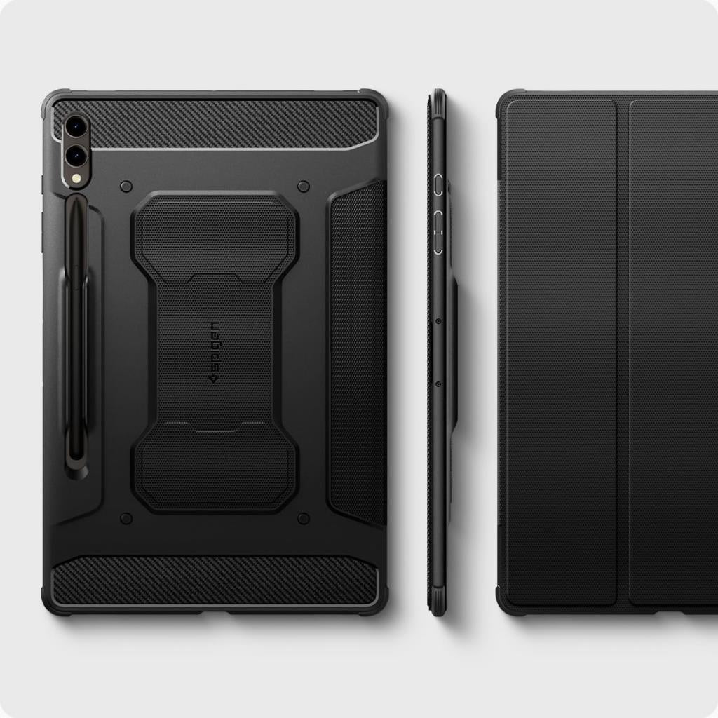 Spigen Galaxy Tab S10 Plus / Tab S9 Plus Kılıf Rugged Armor Pro Black - Teşhir