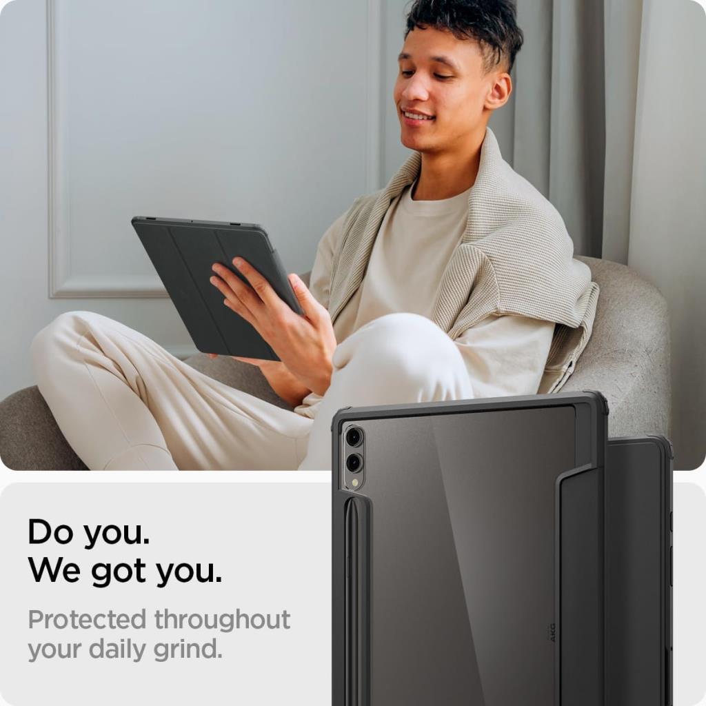 Spigen Galaxy Tab S10 Plus / Tab S9 Plus Kılıf Ultra Hybrid Pro Black - Teşhir