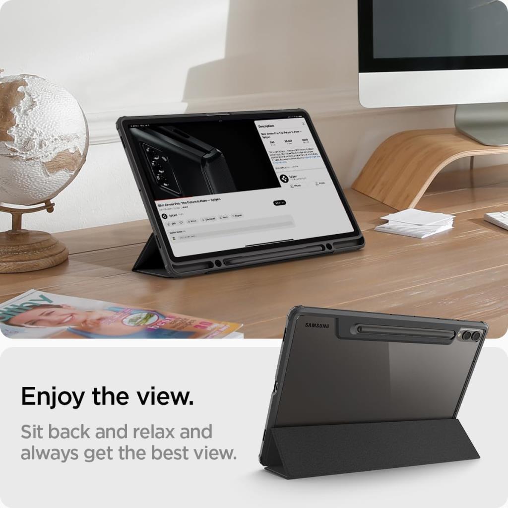 Spigen Galaxy Tab S10 Plus / Tab S9 Plus Kılıf Ultra Hybrid Pro Black - Teşhir
