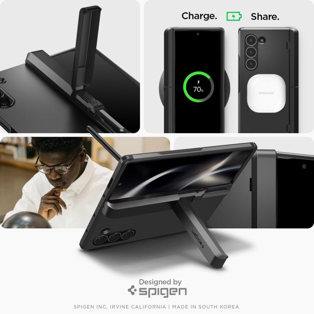 Spigen Tough Armor Pro P Case for Galaxy Z Fold 6 – Black - TEŞHİR