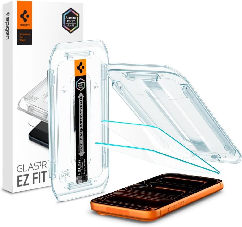 Spigen Apple iPhone 17 Pro Max / 16 Pro Max ile uyumlu Cam Ekran Koruyucu AluminaCore iyonlaştırılmış Güçlendirilmiş Cam Teknolojisi Kolay Kurulum Glas.tR EZ Fit Slim HD (2 Adet) - AGL07907 Outlet