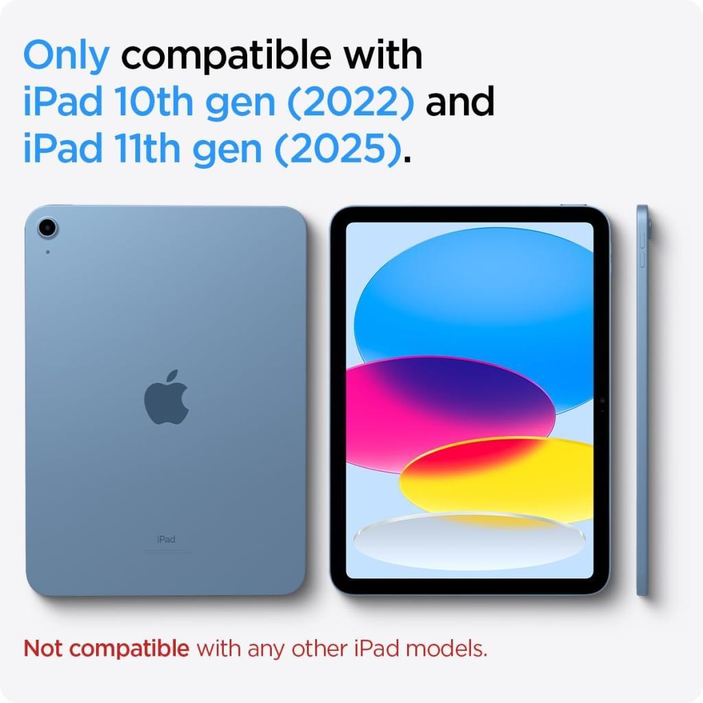 Spigen iPad 11'' (2025) / 10.9'' 10.nesil (2022) ile uyumlu Kılıf Rugged Armor Matte Black - Teşhir