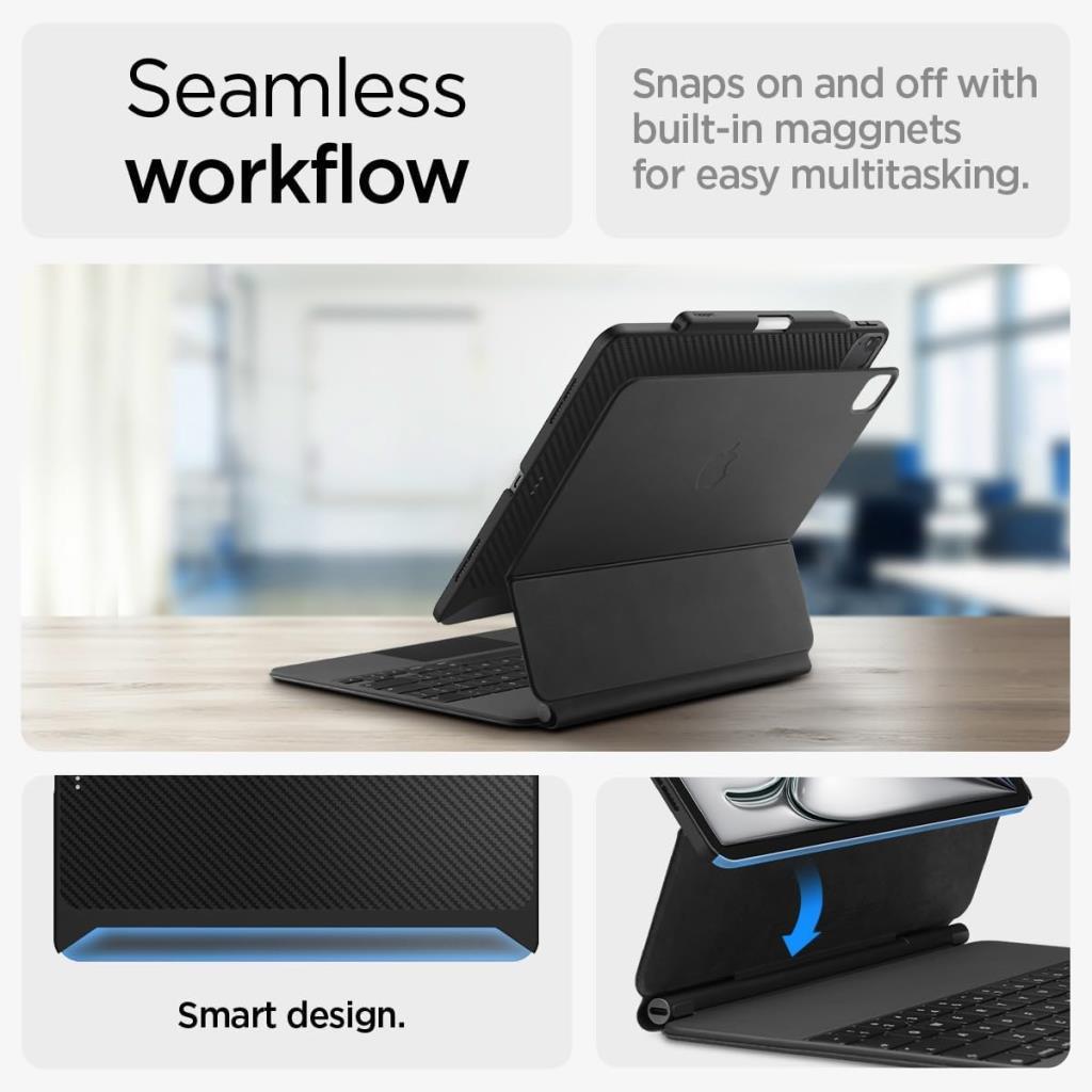 Spigen iPad Air 11" (2026/2025 / 2024) / Air 10.9" (2022/2020) ile Uyumlu Kılıf Enzo Aramid Black ACS07757 - Teşhir