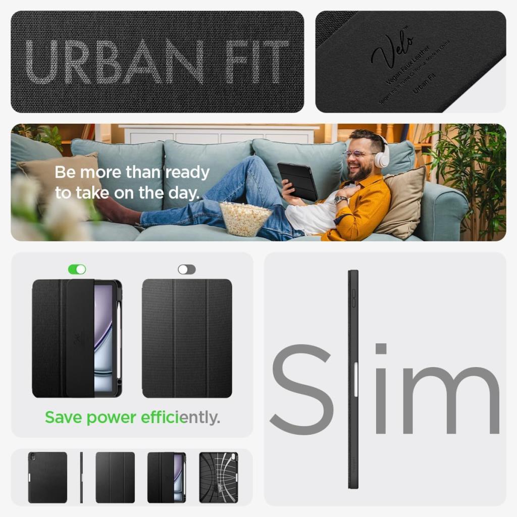Spigen iPad Air 11'' M4 (2026)/M3 (2025)/M2 (2024)/Air 10.9'' (2022/2020) ile Uyumlu Kılıf Urban Fit - Teşhir