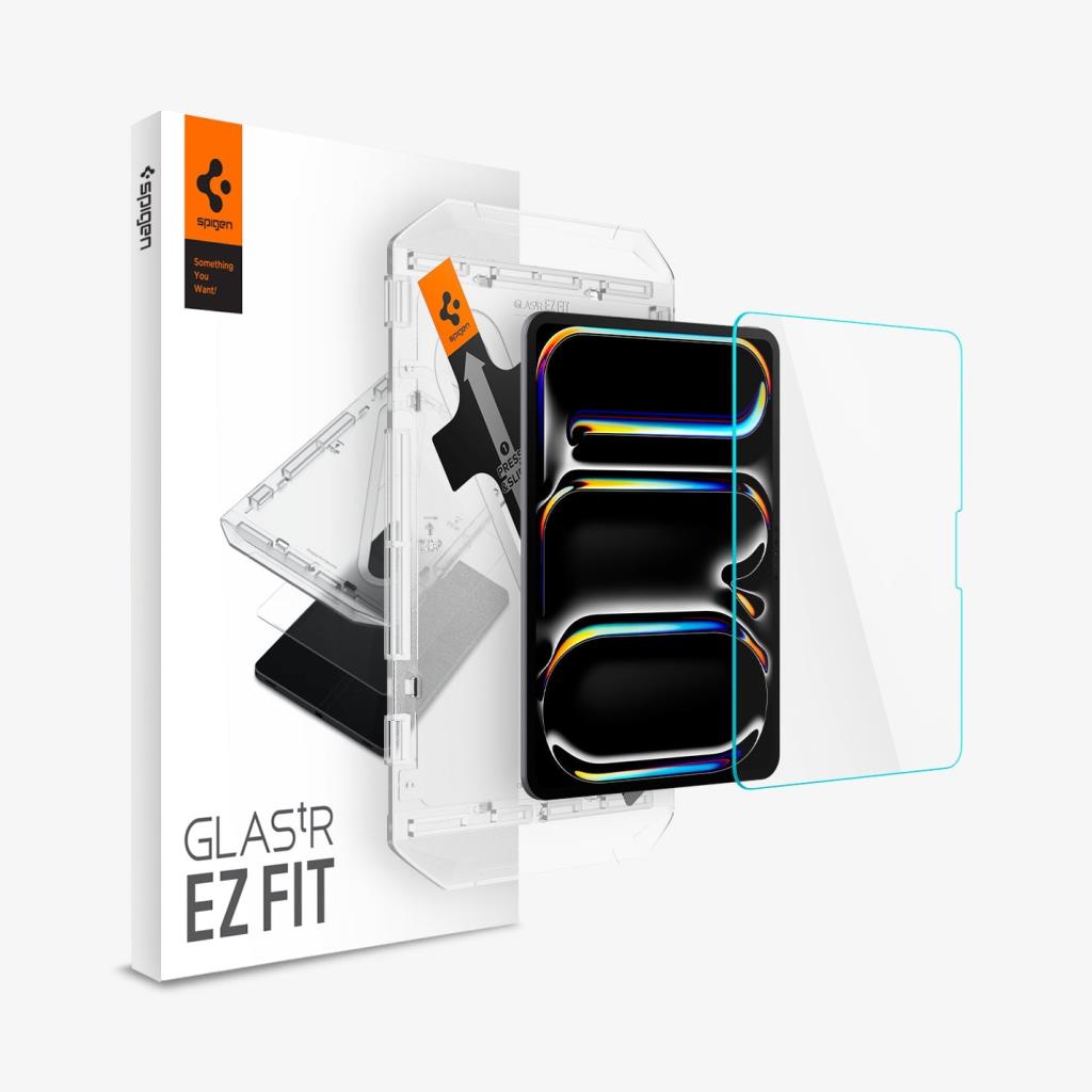 Spigen iPad Pro 11'' (2025/2024) ile Uyumlu Cam Ekran Koruyucu Kolay Kurulum GLAS.tR EZ Fit Slim HD - OUTLET