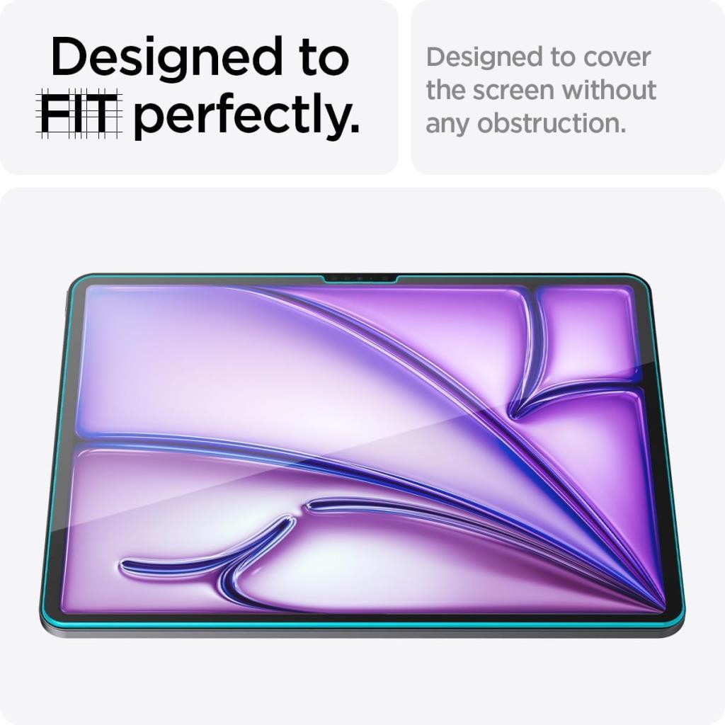Spigen iPad Air 13" M4 (2026) / M3 (2025) Cam Ekran Koruyucu Kolay Kurulum GLAS.tR EZ Fit Slim HD AGL07803 - Outlet