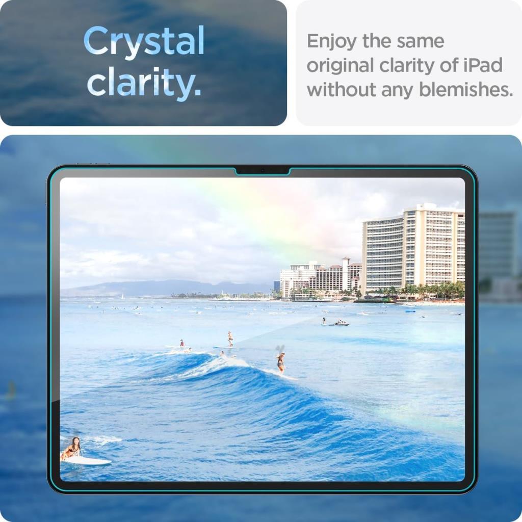 Spigen iPad Air 13" M4 (2026) / M3 (2025) Cam Ekran Koruyucu Kolay Kurulum GLAS.tR EZ Fit Slim HD AGL07803 - Outlet