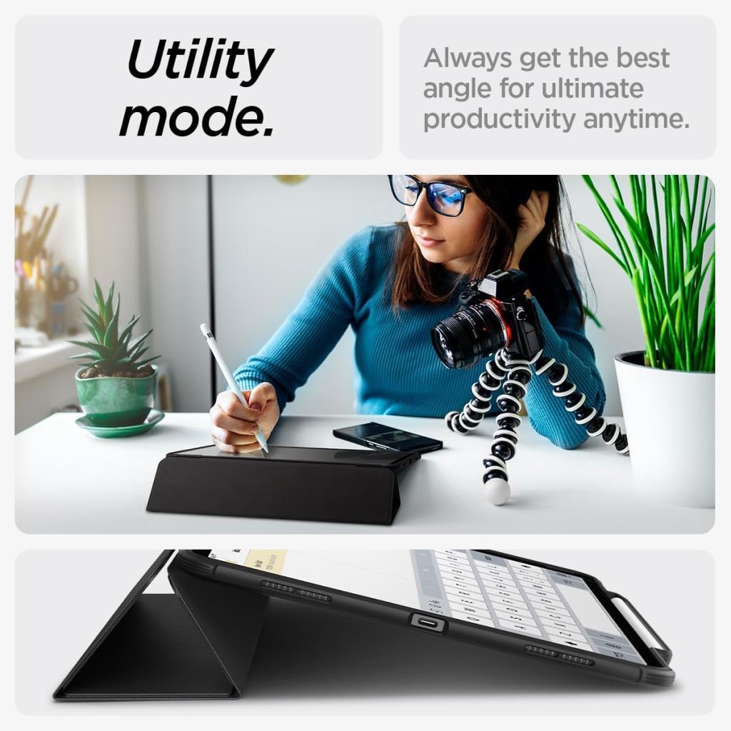 Spigen iPad Air 13'' M3 (2025) / M2 (2024) Kılıf Rugged Armor Pro Black - Teşhir