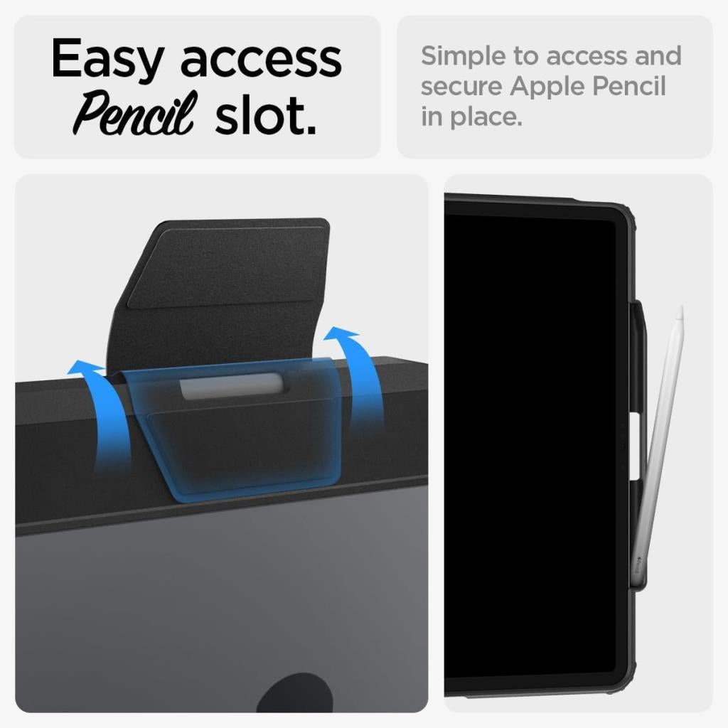 Spigen iPad Air 13'' M4 (2026)/M3 (2025)/M2 (2024) ile Uyumlu Kılıf Ultra Hybrid Pro Black - Teşhir