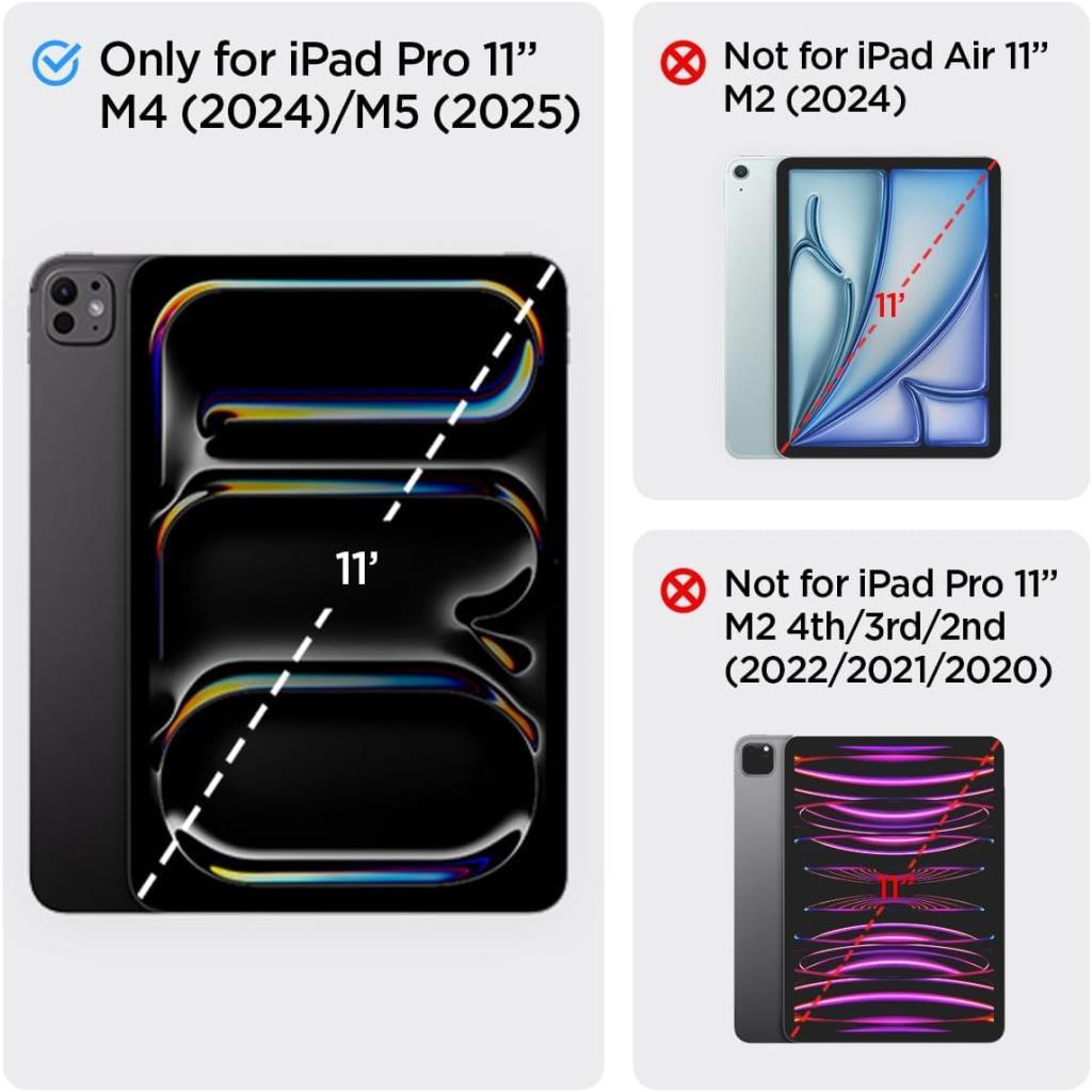 Spigen iPad Pro 11'' M5 (2025) / 11'' M4 (2024) Kılıf Air Skin Pro Black - Outlet