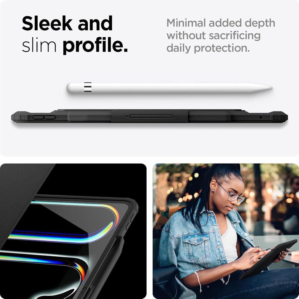 Spigen iPad Pro 11'' M5 (2025) / 11'' M4 (2024) Kılıf Air Skin Pro Black - Teşhir