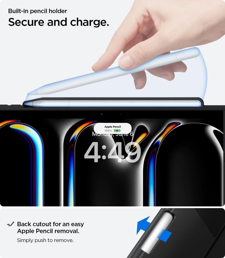 Spigen iPad Pro 11'' M5 (2025) / 11'' M4 (2024) Kılıf Rugged Armor Pro Black - Outlet