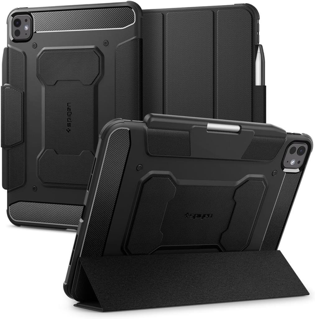 Spigen iPad Pro 11'' M5 (2025) / 11'' M4 (2024) Kılıf Rugged Armor Pro Black - Teşhir