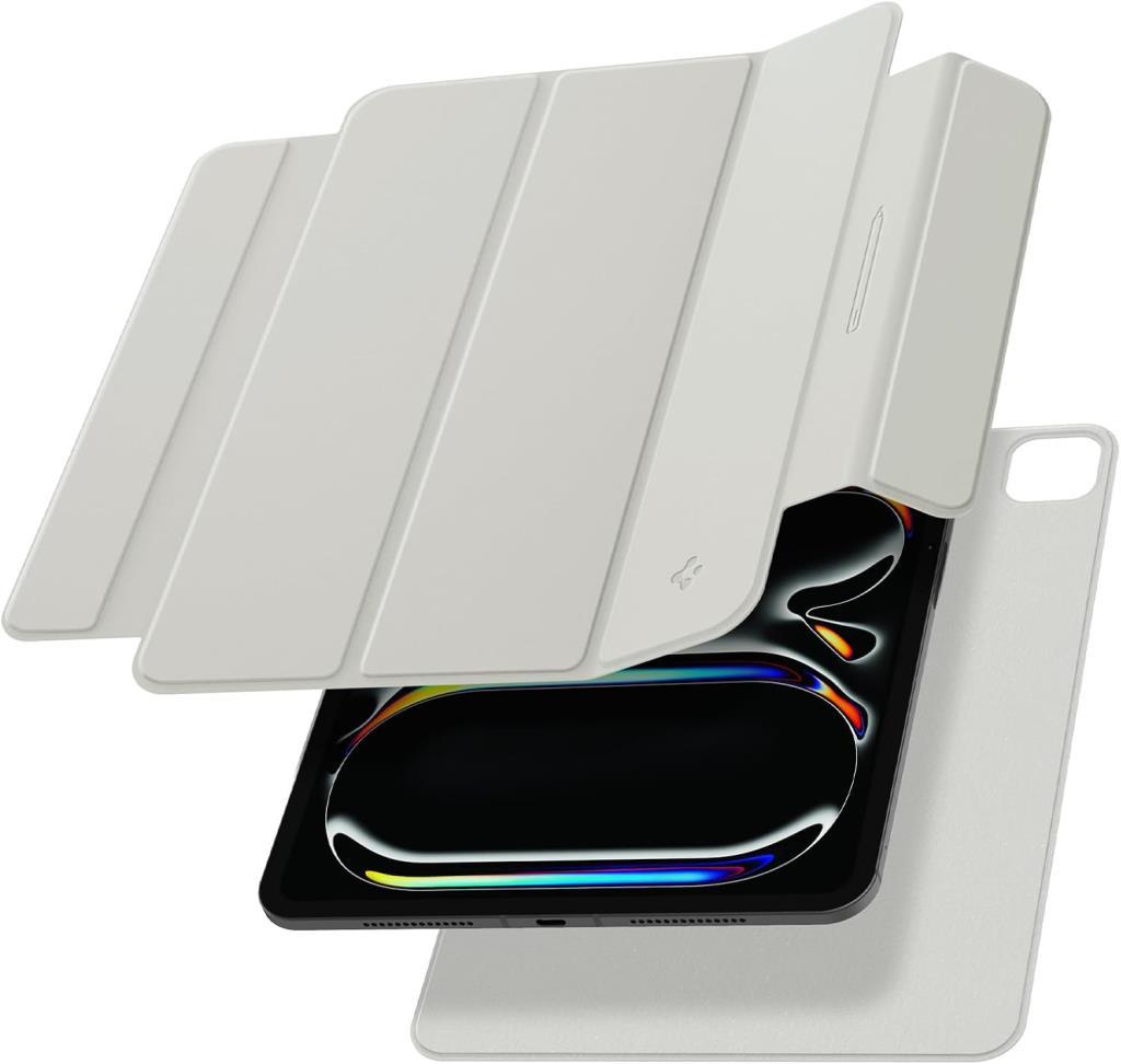 Spigen iPad Pro 13\'\' (2024) Kılıf Air Skin Folio OneTap Metal Ring MagFit Gray - Teşhir
