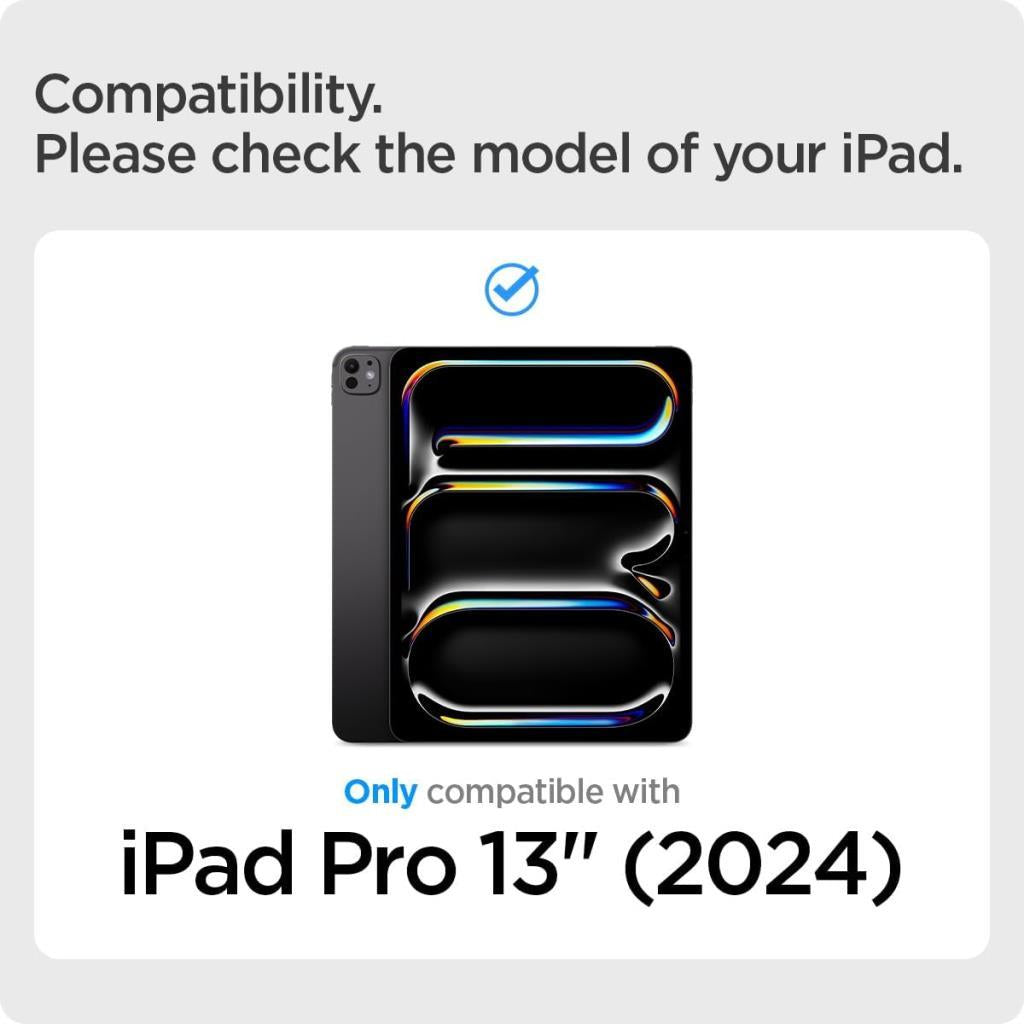 Spigen iPad Pro 13\'\' (2024) Kılıf Air Skin Folio OneTap Metal Ring MagFit Gray - Teşhir
