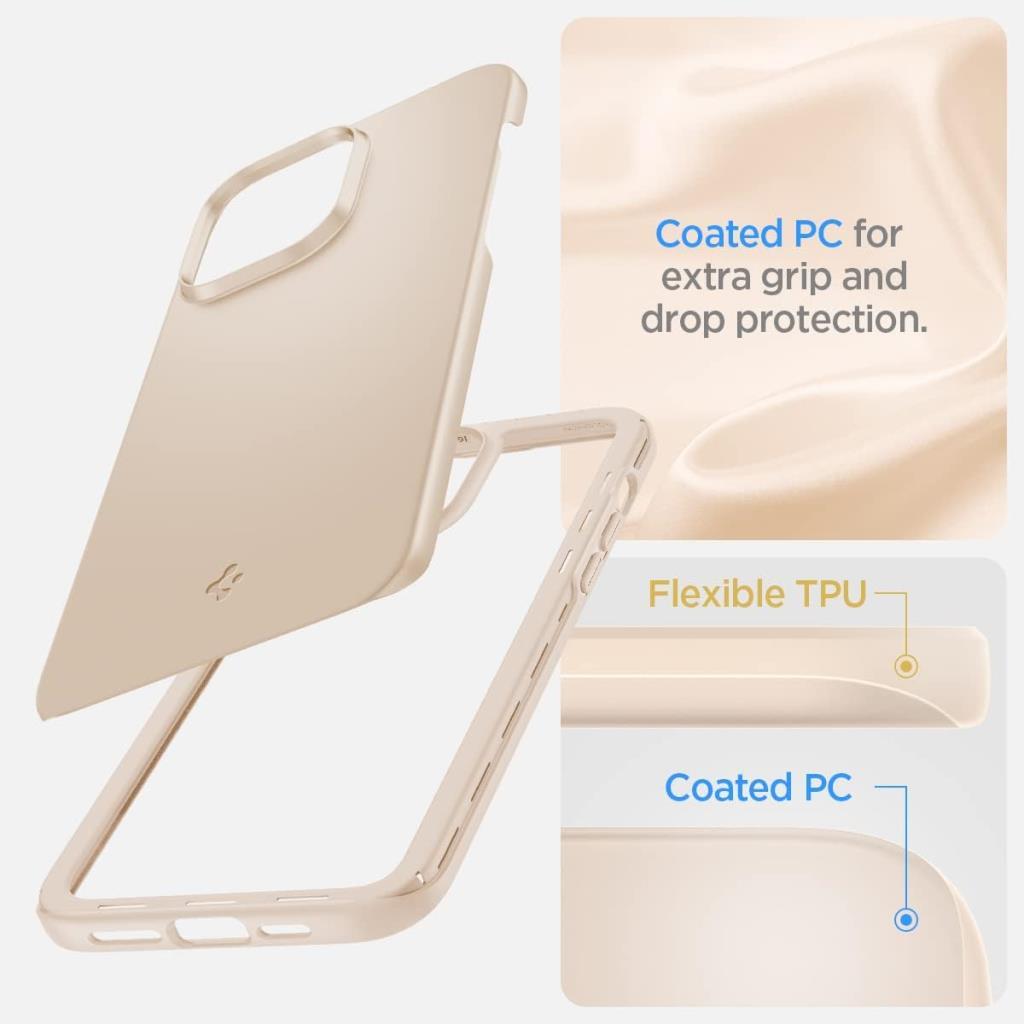 Spigen iPhone 14 / iPhone 13 Kılıf Thin Fit Sand Beige Bej – ACS04793 - TEŞHİR