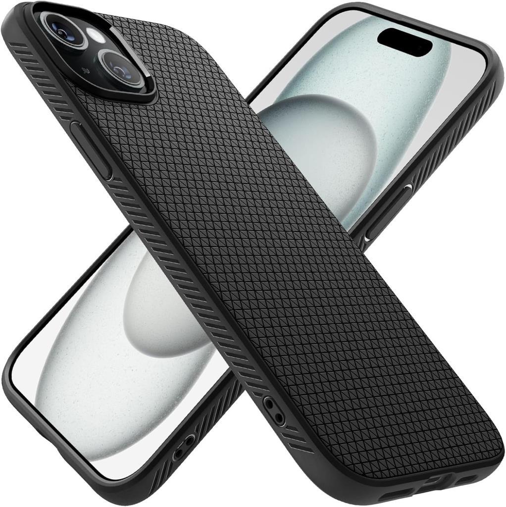 iPhone 15 Kılıf, Spigen Liquid Air Matte Black - OUTLET