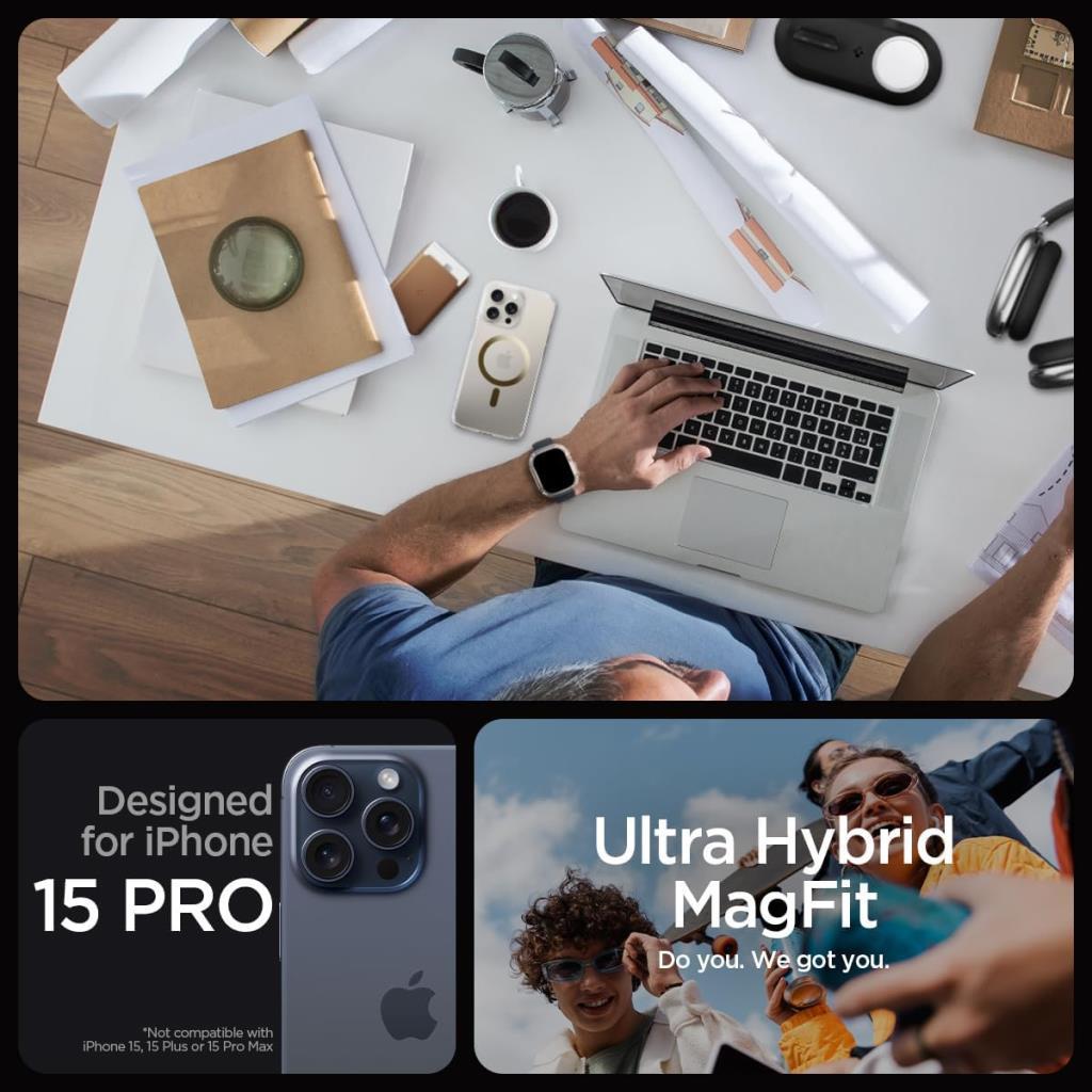 Spigen Ultra Hybrid (MagFit) MagSafe Compatible Case for iPhone 15 Pro - TEŞHİR