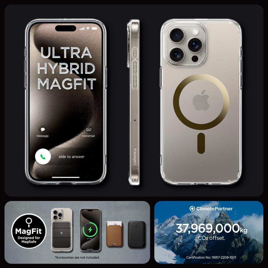 Spigen Ultra Hybrid (MagFit) MagSafe Compatible Case for iPhone 15 Pro - TEŞHİR