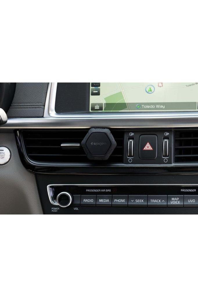 Spigen Air Vent Manyetik Araç içi Telefon Tutucu + 2 Adet Plaka Tüm Cihazlarla Uyumlu QS11 - 000CG20879 Outlet