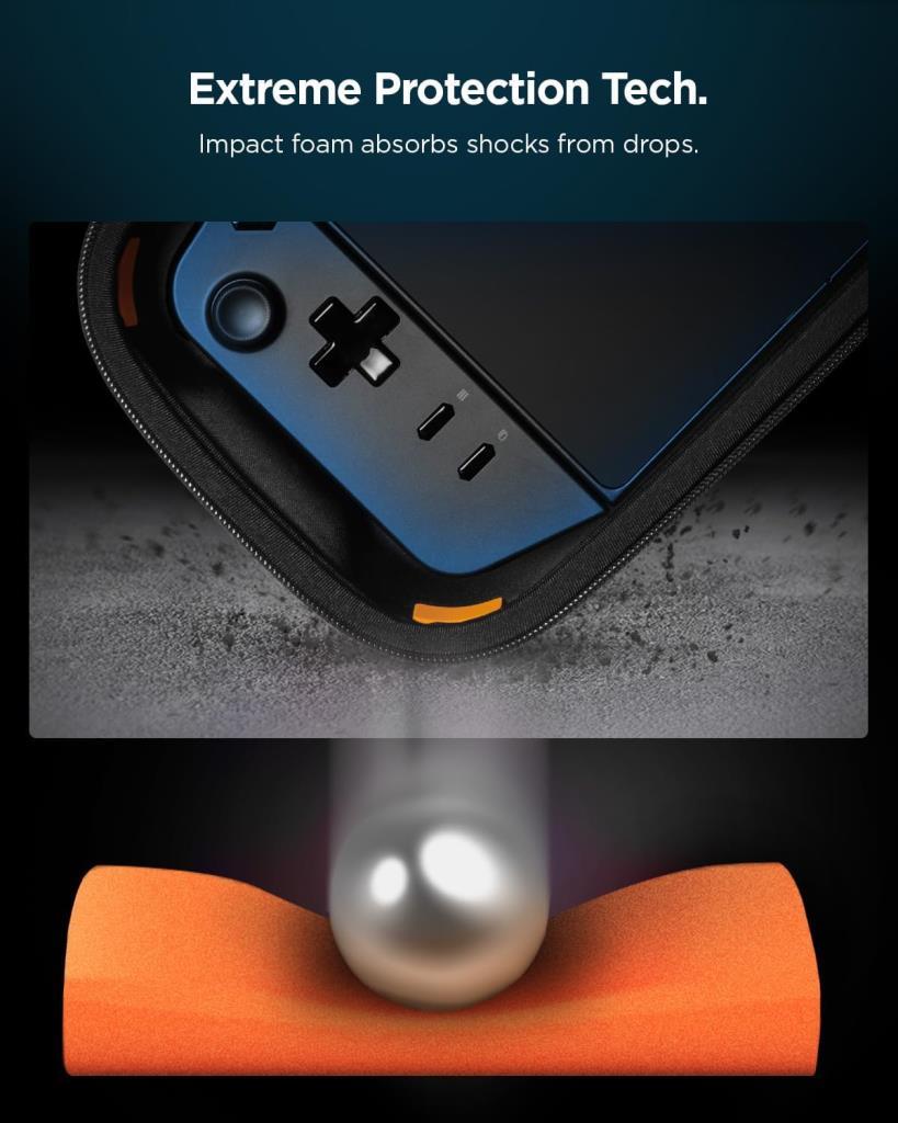 Spigen Lenovo Legion Go Uyumlu Taşıma Çantası Rugged Armor Pro Pouch Siyah - AFA07463 - OUTLET