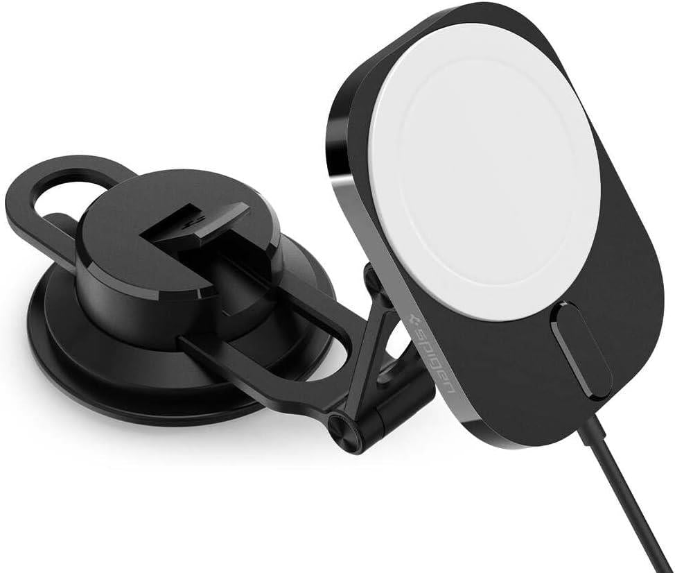 Spigen MagFit Dashboard Araç içi Telefon Tutucu + Manyetik Kablosuz Şarj Cihazı iPhone için MagSafe özellikli OneTap Pro 3 ITM35W - ACP03695 Outlet