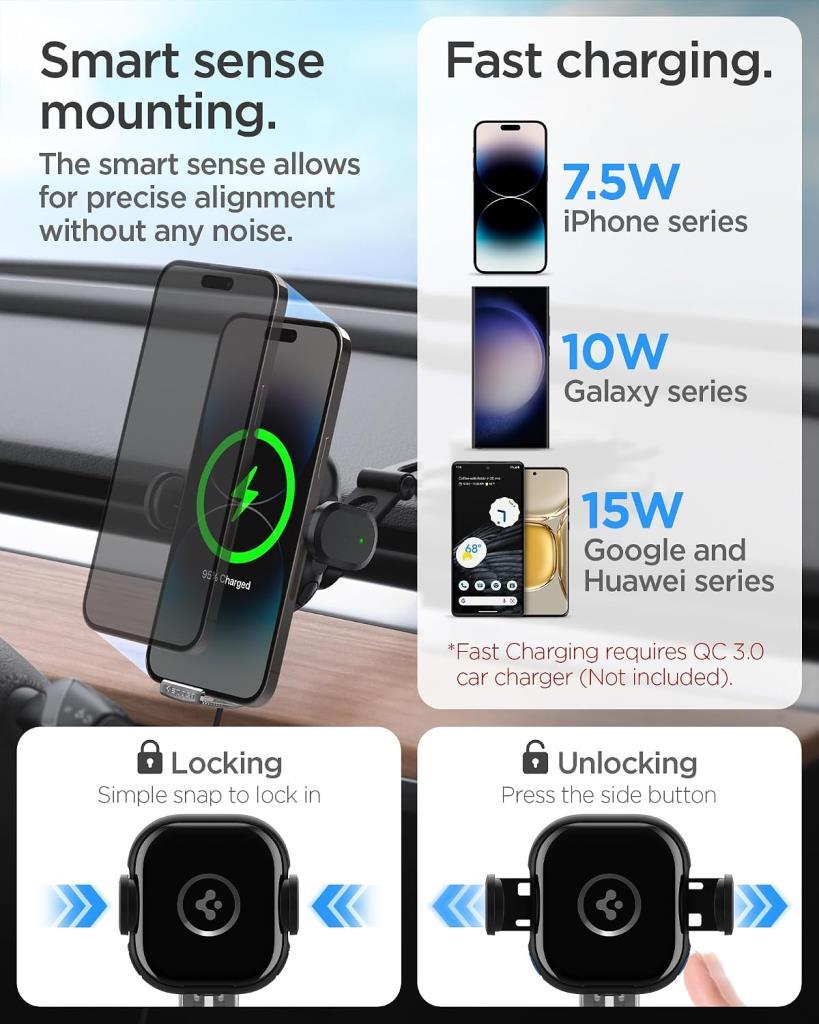 Spigen OneTap UTS35W MagSafe Manyetik Araç Telefon Tutucu - OUTLET