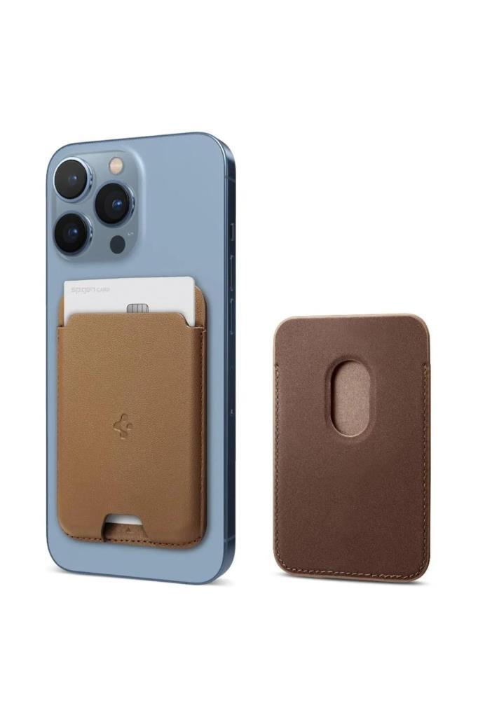Spigen Apple MagSafe iPhone 14 / 13 12 Serisi için Cüzdan Valentinus Brown - AFA03854-TEŞHİR