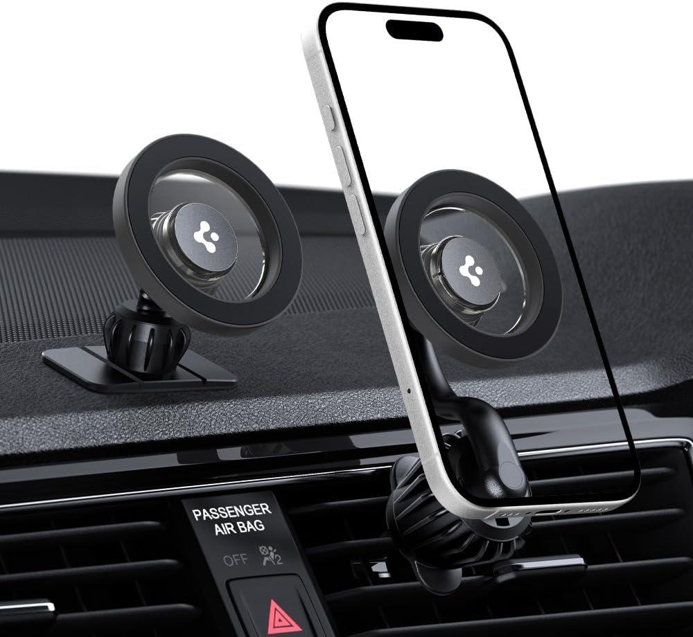 Spigen MagSafe Araç içi Telefon Tutucu 2in1 Air Vent & Dashboard iPhone & MagFit - ACP08314 Outlet