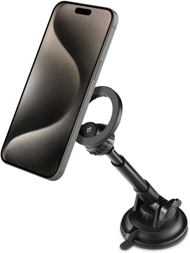 Spigen MagSafe Araç içi Telefon Tutucu Dashboard (Ön Konsol ile Uyumlu) iPhone & MagFit ile Uyumlu + Dahili Metal Halka MFT35 Black - ACP08313 Outlet