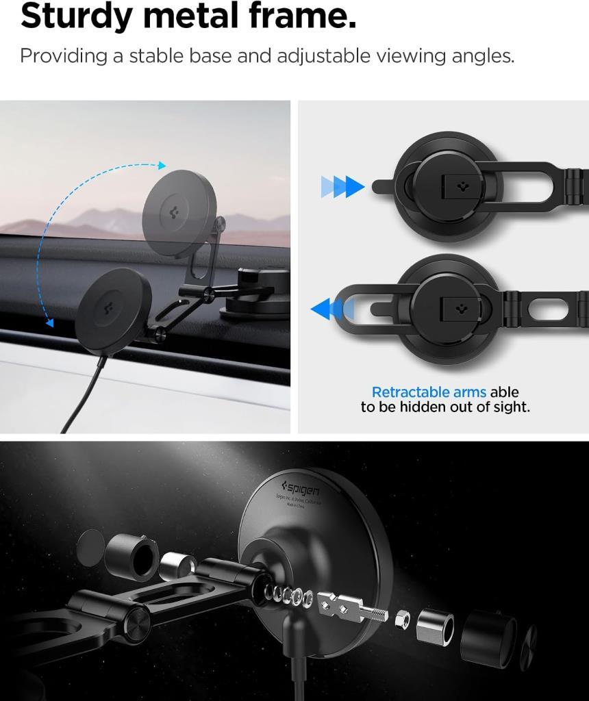 Spigen MagFit Dashboard ACP08544 MagSafe Manyetik Araç Telefon Tutucu - OUTLET
