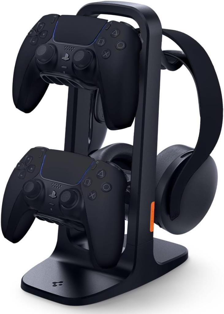 Spigen Oyun Kolu & Kulaklık Standı / Kablo Düzenleyici Gamer Masaüstü Contoller Organizer Black VG400 - AMP07412 - OUTLET