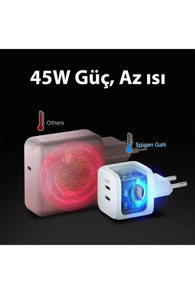 Spigen PowerArc ArcStation PE2105 45 W Type-C Hızlı Şarj Adaptörü - TEŞHİR