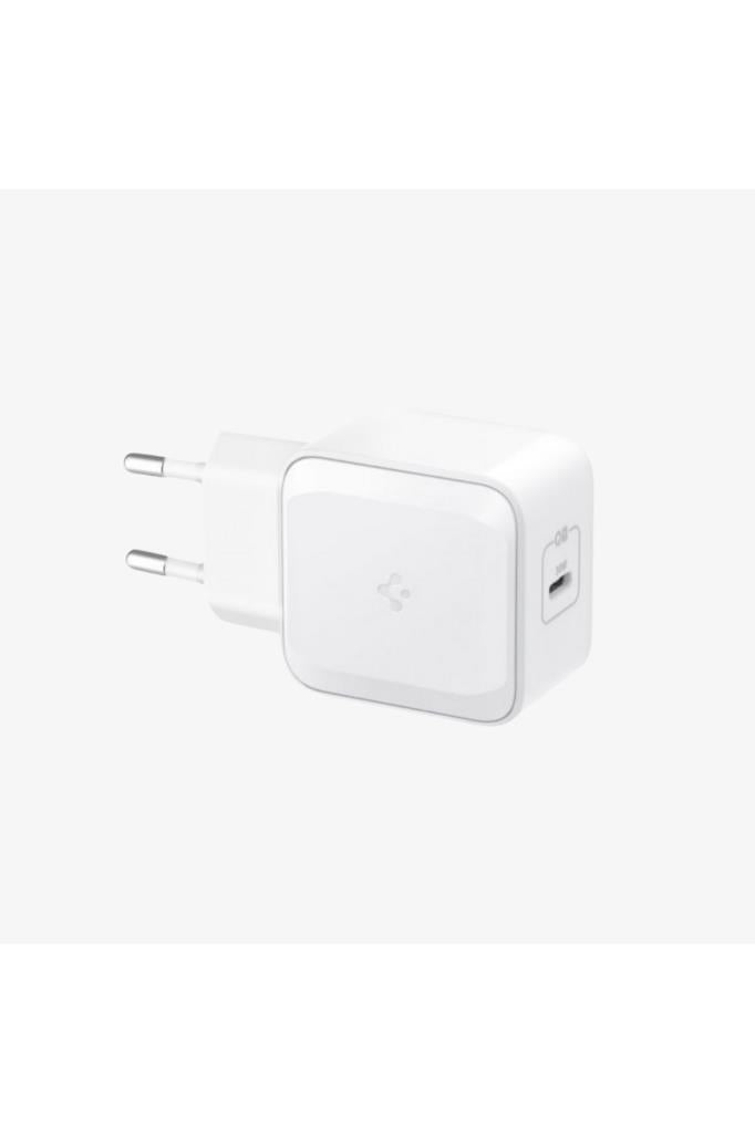 Spigen 30W GaN USB-C Adaptör Hızlı Şarj Aleti iPhone&Android&iPad&MacBook Type-C PE2008 White Outlet