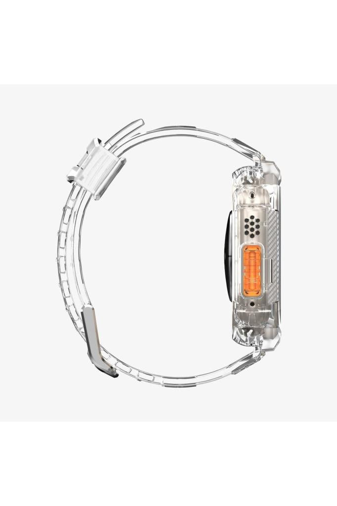 Spigen Apple Watch 49mm (Ultra 2/1) Kılıf & Kordon Kayış Rugged Armor Pro Crystal Clear Outlet