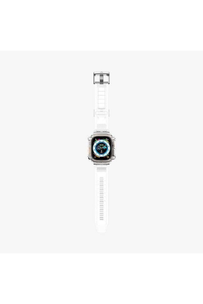 Spigen Apple Watch 49mm (Ultra 2/1) Kılıf & Kordon Kayış Rugged Armor Pro Crystal Clear Outlet
