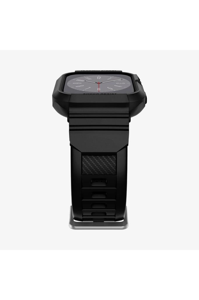 Spigen Apple Watch 41mm (Seri 9/8/7) Kılıf & Kordon Kayış Rugged Armor Pro Black Outlet